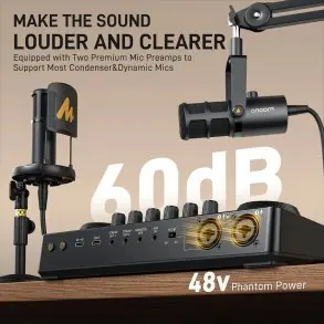 Mixer Maono Podcast E2 GEN2 canales USB-C Maonocaster Bluetooth
