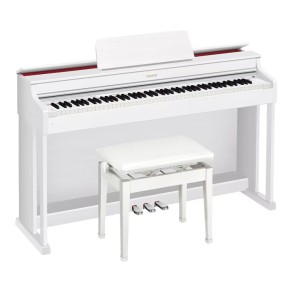 Piano Digital Casio AP470 CELVIANO 88 Teclas De Marfil Acción Martillo USB Color Blanco