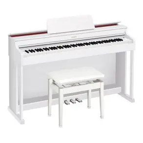 Piano Digital Casio AP470 CELVIANO 88 Teclas De Marfil Acción Martillo USB Color Blanco
