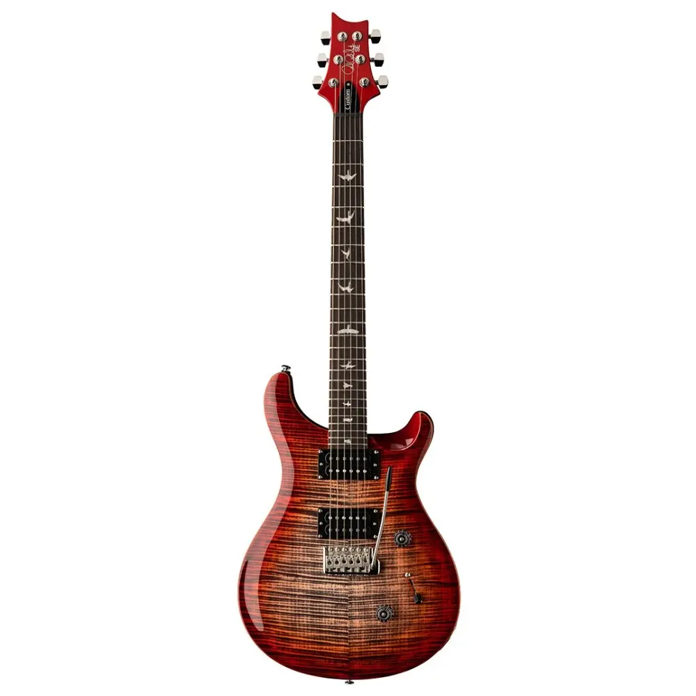 Guitarra Electrica SE Custom 24 Con Funda Color Charcoal Cherry Burst