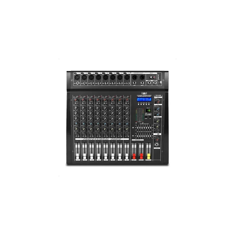 Mixer Potenciada 8 Canales Ross DX-8