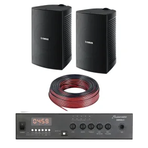 Kit Musica Funcional Bafles Yamaha Exterior VS6 Interior Exterior Potencia ISMA y Cables