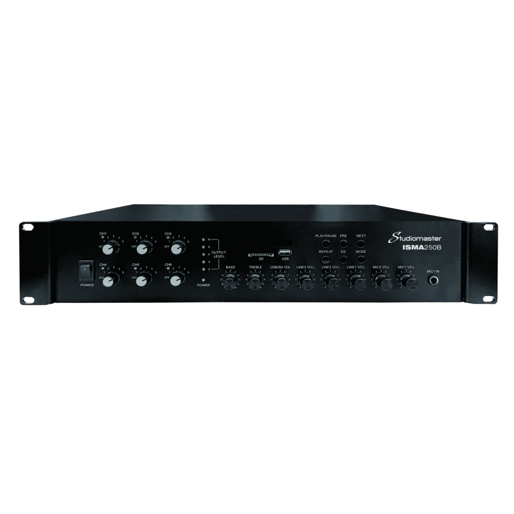 Potencia Multizona 250W 70-100 - 4 ohms Studiomaster ISMA250B