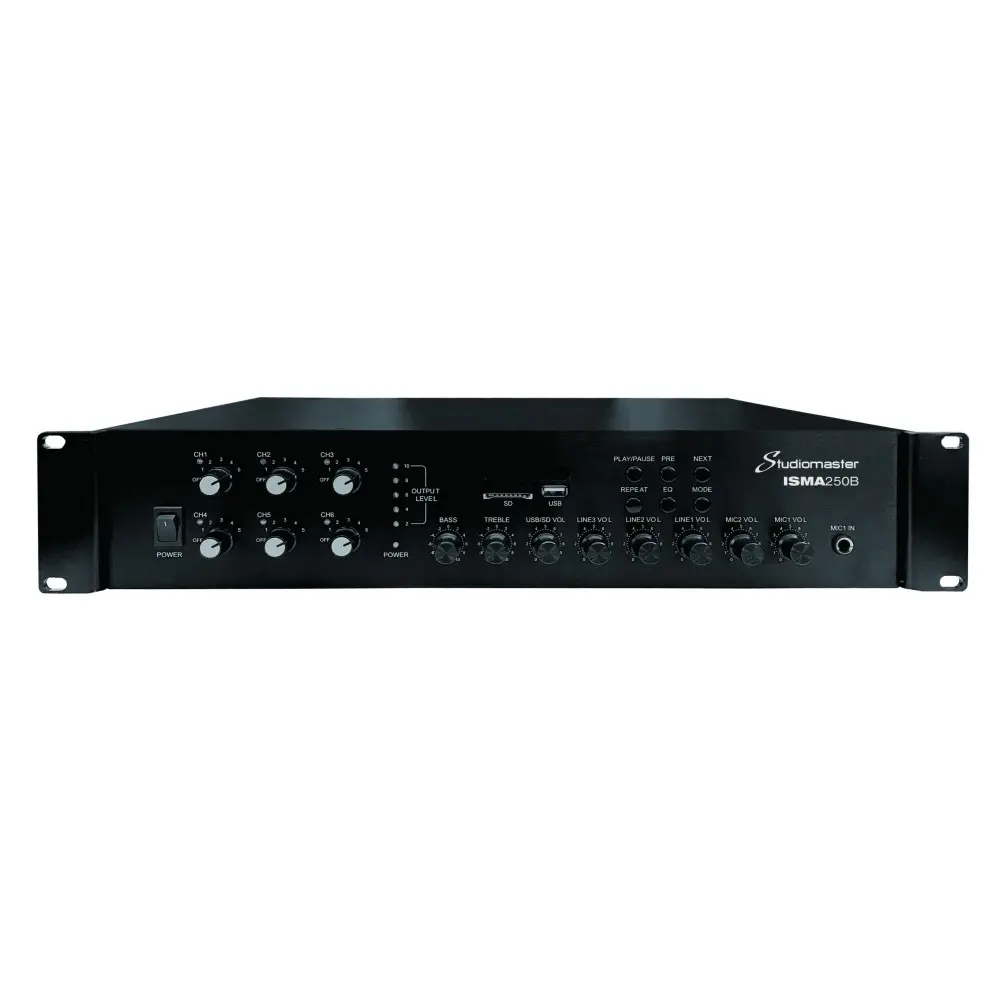 Potencia Multizona 250W 70-100 - 4 ohms Studiomaster ISMA250B