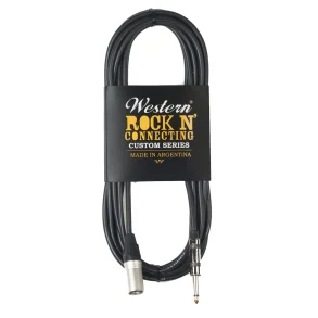 Cable Western XLR Macho - Plug mono recto 3 metros CMP30