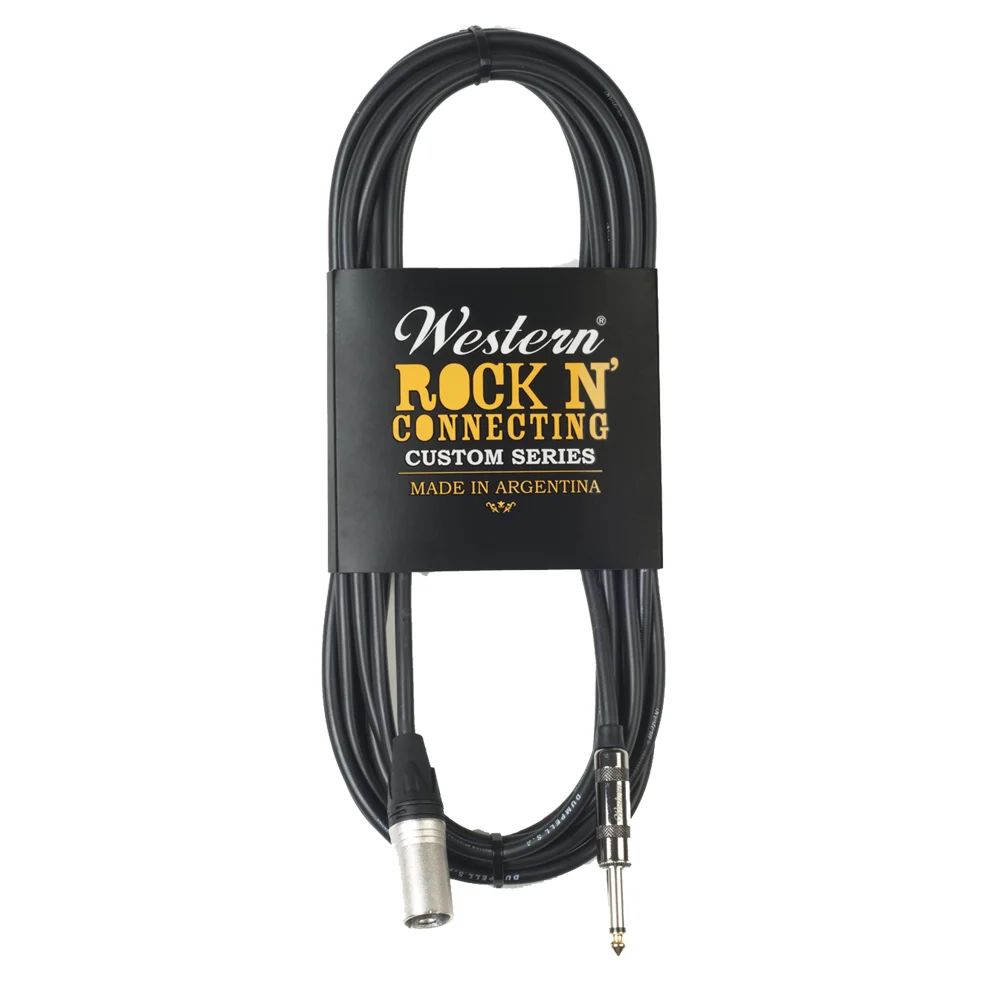 Cable Western XLR Macho - Plug mono recto 3 metros CMP30