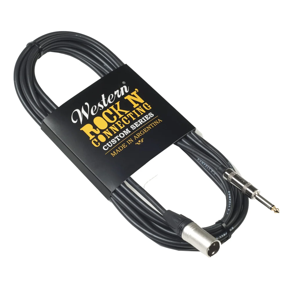 Cable Western XLR Macho - Plug mono recto 3 metros CMP30