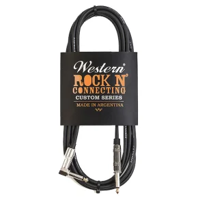 Cable Western Plug Recto a Angular 90° Ficha Plateada 3 metros MCL30