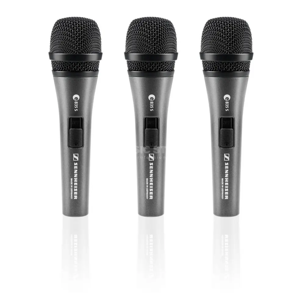 Pack Microfonos Sennheiser 3-PACK E835-S