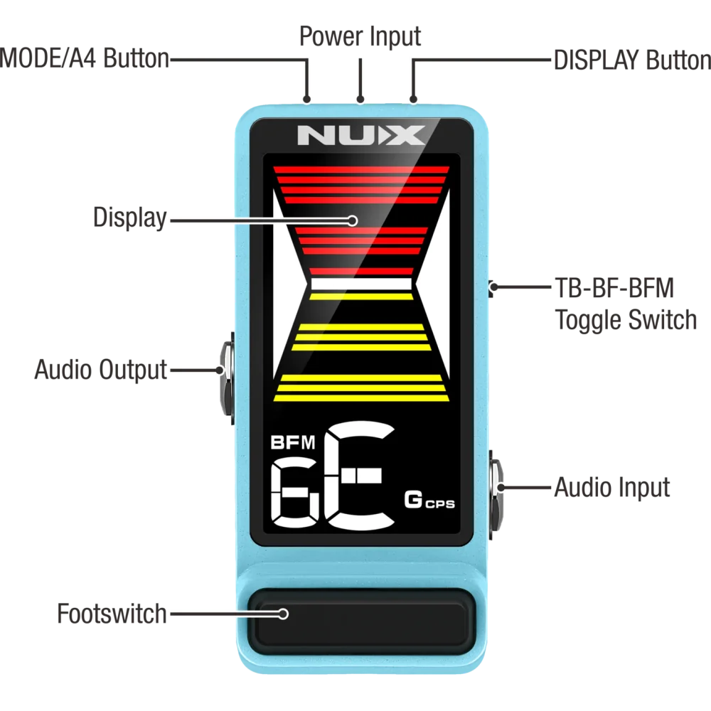 Mini Pedal de Efecto Afinador Nux NTU-3 MKII