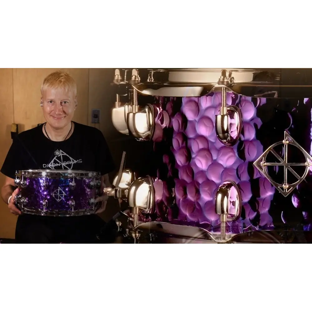 Redoblante Acero Cromado DIXON 14"x6.5" CORNERSTONE TITANIUM PLATED