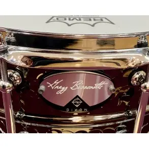 Redoblante DIXON 14"x6.5" BRASS SIGNATURE GREGG BISSONETTE-BLACK NICKLE PLATED