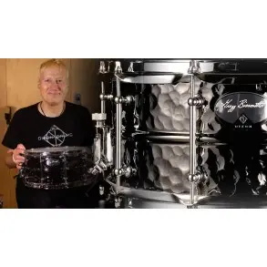 Redoblante DIXON 14"x6.5" BRASS SIGNATURE GREGG BISSONETTE-BLACK NICKLE PLATED