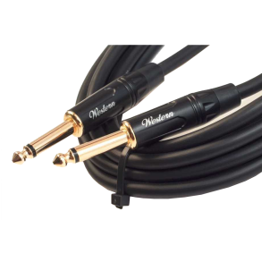Cable Western Plug Plug Mono Recto Ficha Negra 3 Metros MNR30