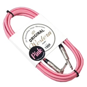Cable Western Plug Tela Mono Recto a Angular 90º 3 metros Color: Rosado PINKPL30