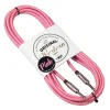 Cable Western Plug Tela Ficha Plateada Recto 6 mts Color: Rosado PINKPR60