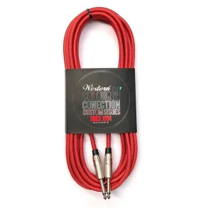 Cable Western Plug Plug Recto Ficha Plateada 6 metros Color: Rojo MPRTX60