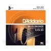 Encordado Pack 3 Unidades de Guitarra Acustica Daddario EJ10-3D