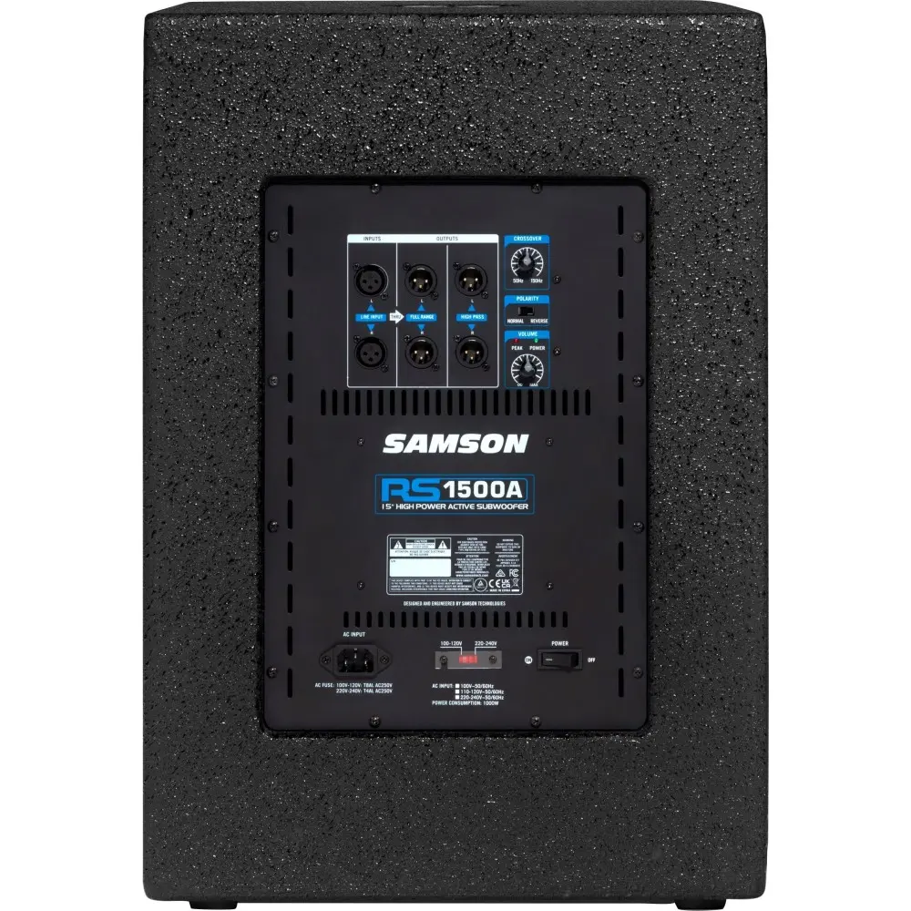 Subwoofer Activo 15" 1000W Samson RS1500A