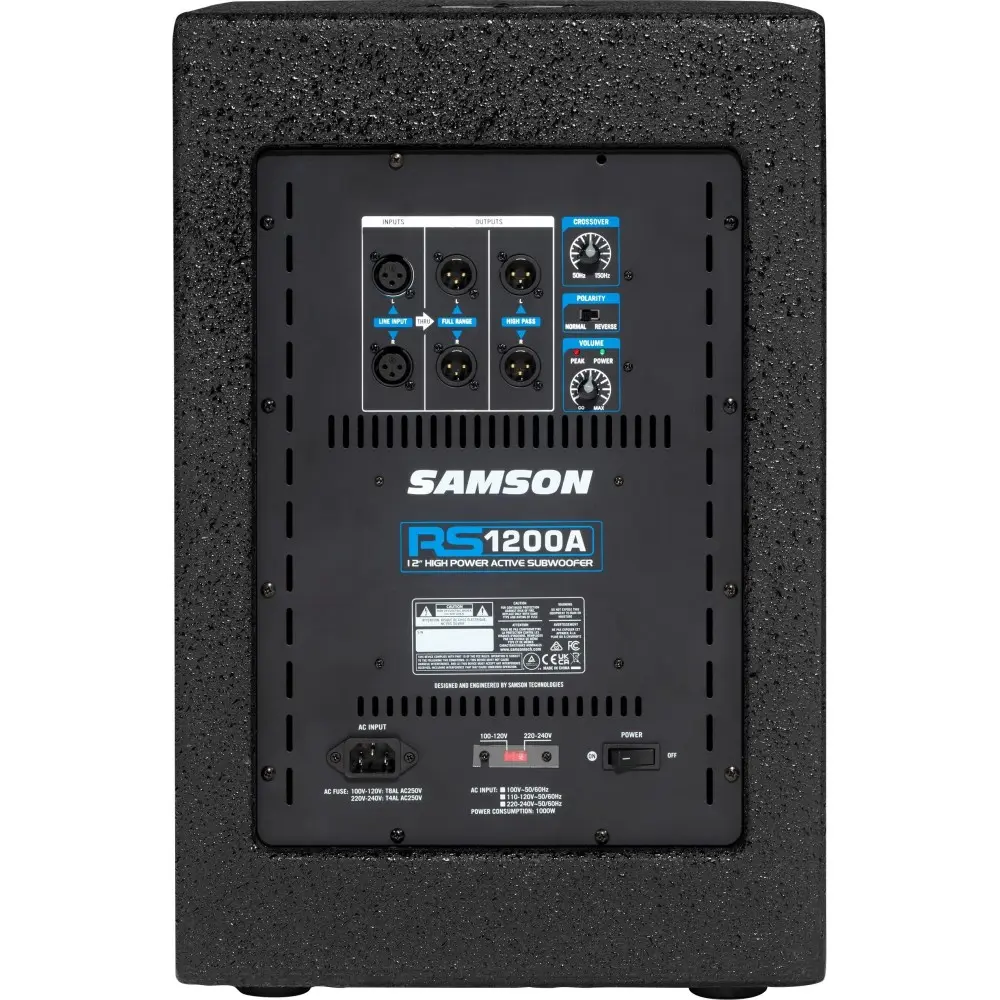 Subwoofer Activo 12" 1000W Samson RS1200A