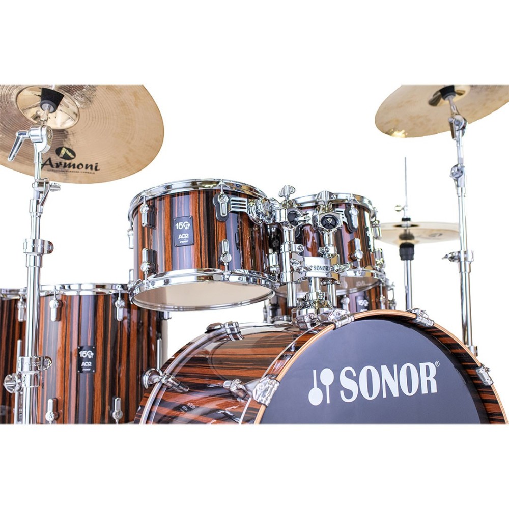Bateria Aniversario 6 Cuerpos Bombo 22" Color Ebony Veneer SONOR AQ2150EBN