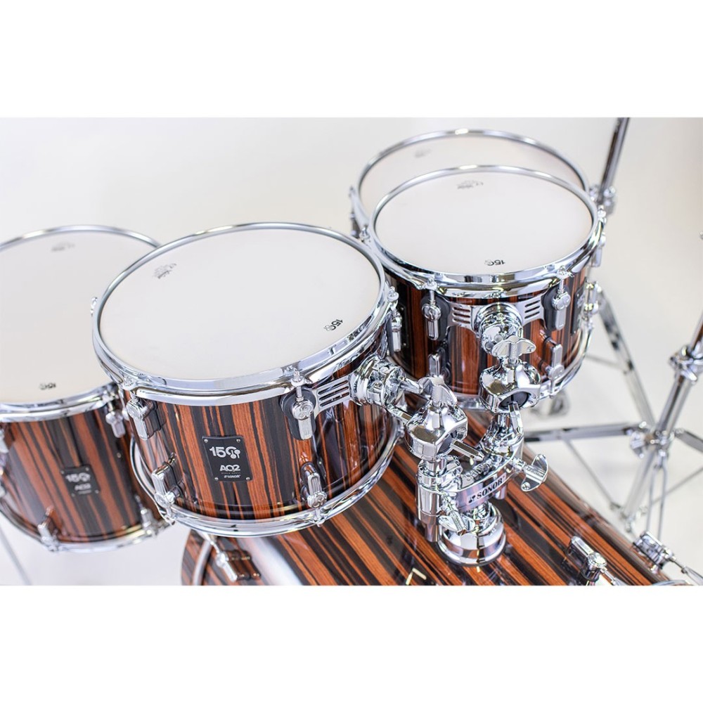 Bateria Aniversario 6 Cuerpos Bombo 22" Color Ebony Veneer SONOR AQ2150EBN