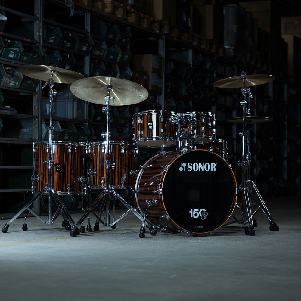 Bateria Aniversario 6 Cuerpos Bombo 22" Color Ebony Veneer SONOR AQ2150EBN