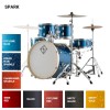Bateria Completa 5 Cuerpos Bombo 22 Misty Gold DIXON SP522C2MGD