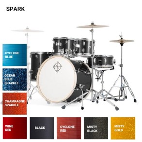 Bateria Completa 5 Cuerpos Bombo 22 Misty Black DIXON SP522C2MBK