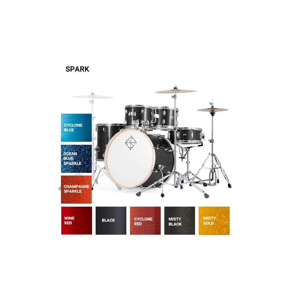 Bateria Completa 5 Cuerpos Bombo 22 Misty Black DIXON SP522C2MBK