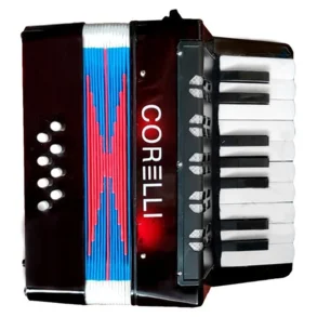 Acordeon Niños Piano 17 Teclas 8 Bajos Corelli Verdulera WHC104 BK