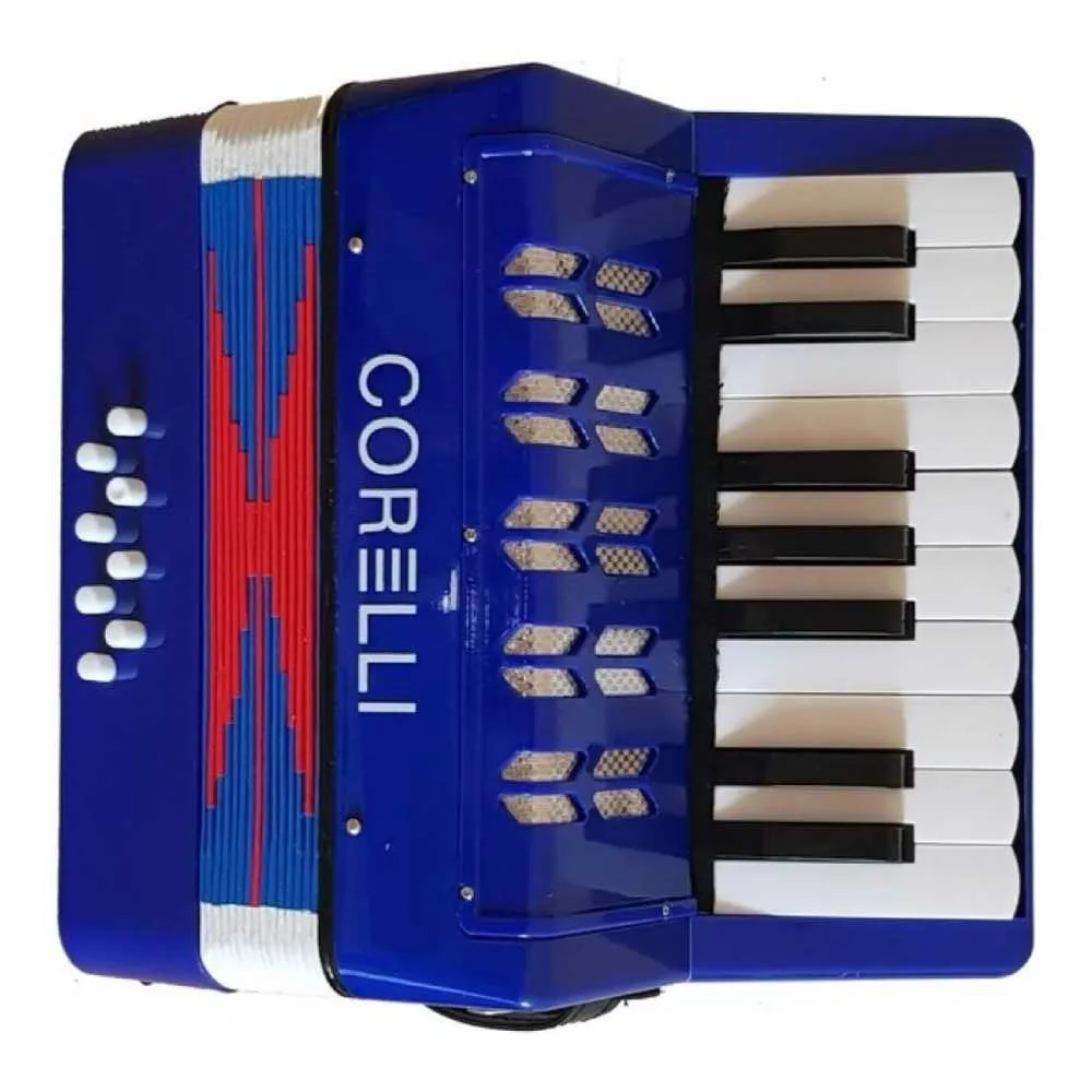 Acordeon Niños Piano 17 Teclas 8 Bajos Corelli Verdulera WHC104 BL