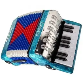 Acordeon Chico J Meister 8 Bajos 17 Teclas Piano Madera