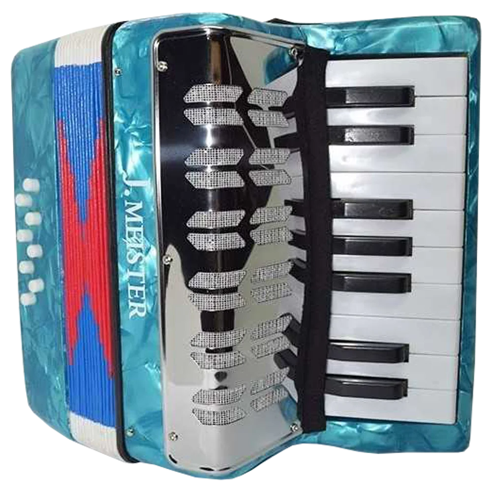 Acordeon Chico J Meister 8 Bajos 17 Teclas Piano Madera