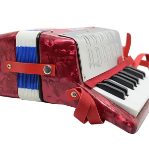 Acordeón Para Niños J. Meister Color Rojo De 17 Teclas y 8 Bajos