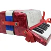 Acordeón Para Niños J. Meister Color Rojo De 17 Teclas y 8 Bajos
