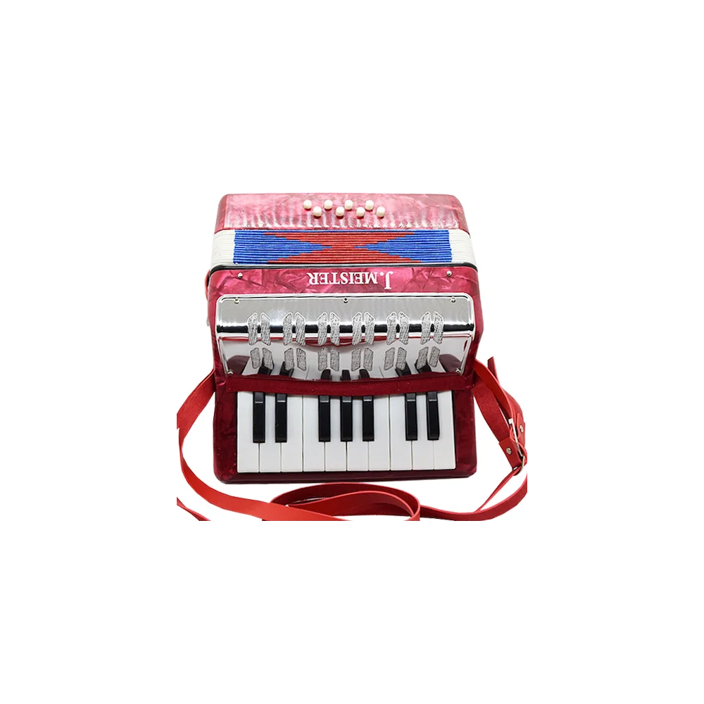 Acordeón Para Niños J. Meister Color Rojo De 17 Teclas y 8 Bajos