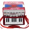 Acordeón Para Niños J. Meister Color Rojo De 17 Teclas y 8 Bajos