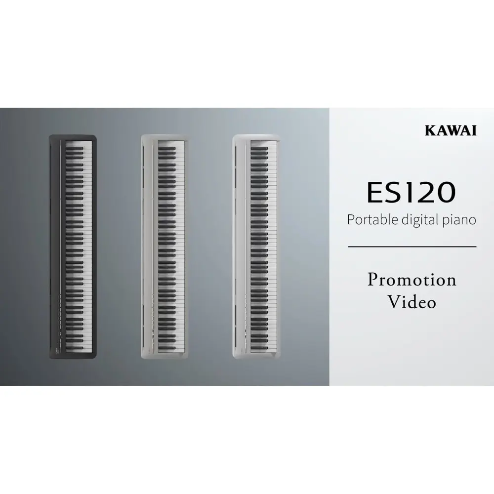 Piano Digital Kawai Es120 LG 88 Teclas Bluetooth 25 Sonidos 195 Polifonia Gris