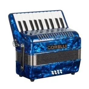 Acordeon a Piano Corelli 22 Teclas 8 Bajos con Funda Acolchada JH2000 BL