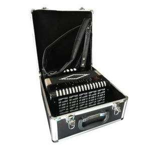 Acordeon a Botonera 31 tonos 12 Bajos Con Correa Estuche Negra