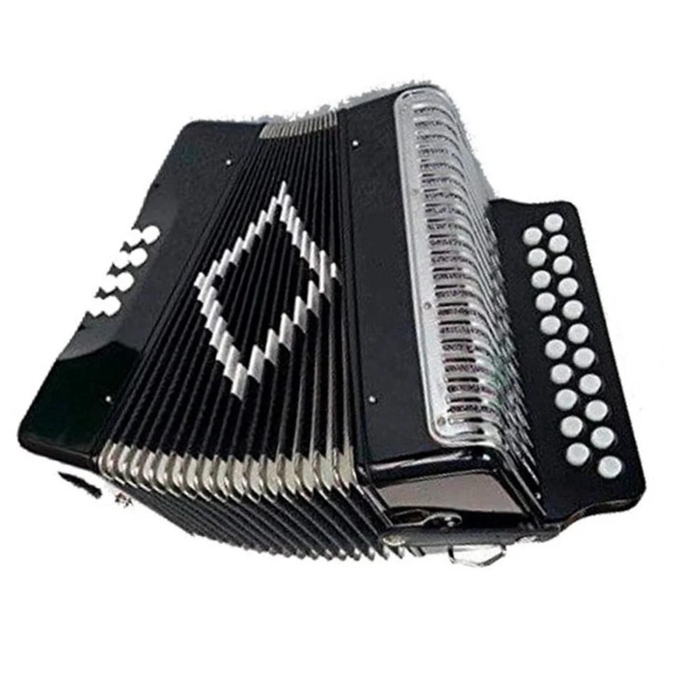 Acordeon a Botonera 31 tonos 12 Bajos Con Correa Estuche Negra