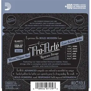 Encordado Guitarra Clasica Daddario EJ45TT