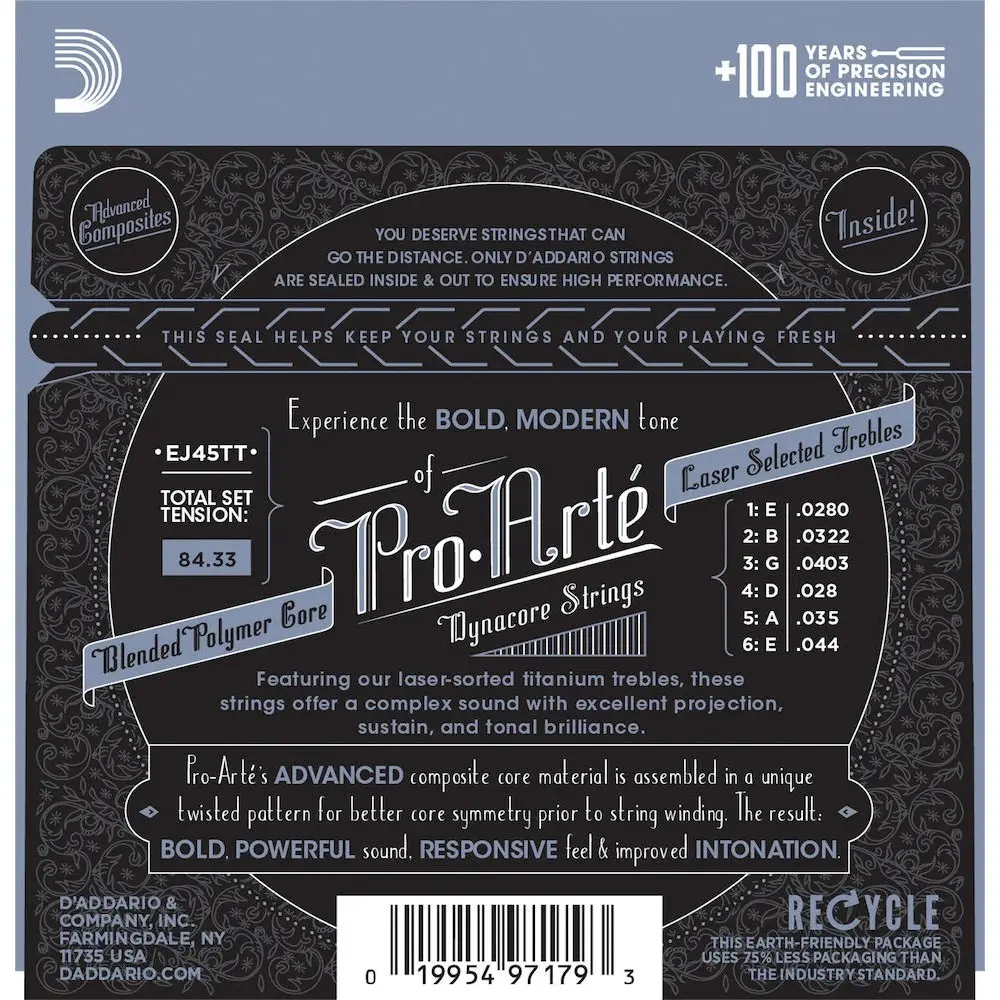Encordado Guitarra Clasica Daddario EJ45TT