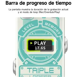 Pedal de Efectos Triple Looper Donner EC1211