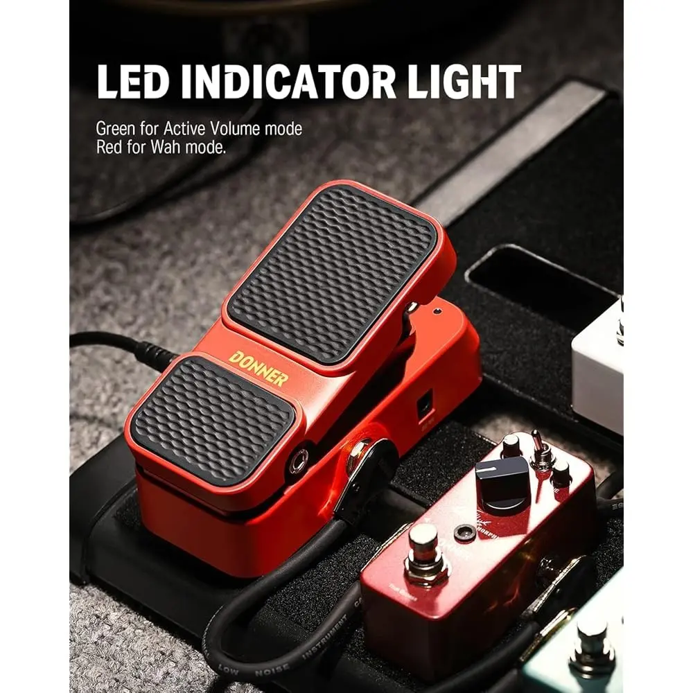 Pedal de Efectos 2 en 1 Wah Wah y Volumen Donner EC1008