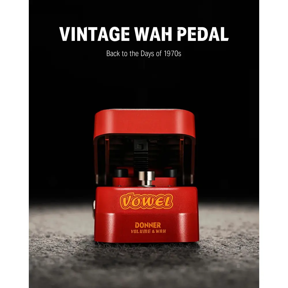 Pedal de Efectos 2 en 1 Wah Wah y Volumen Donner EC1008