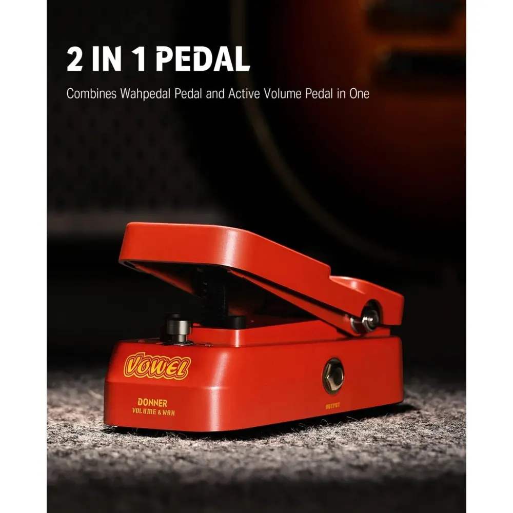 Pedal de Efectos 2 en 1 Wah Wah y Volumen Donner EC1008