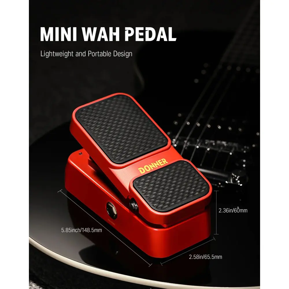 Pedal de Efectos 2 en 1 Wah Wah y Volumen Donner EC1008