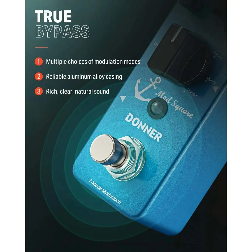Pedal de Efectos 7 Echo Square Donner EC1006